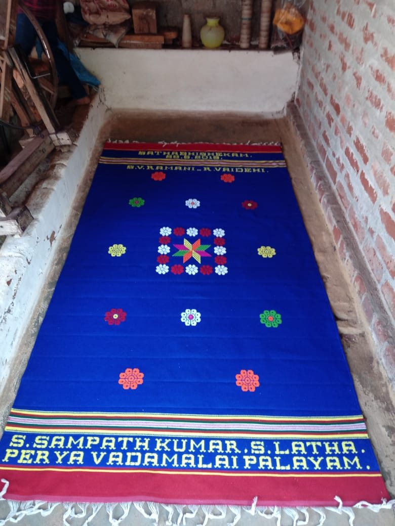 Finished Bhavani Jamakkalam carpet